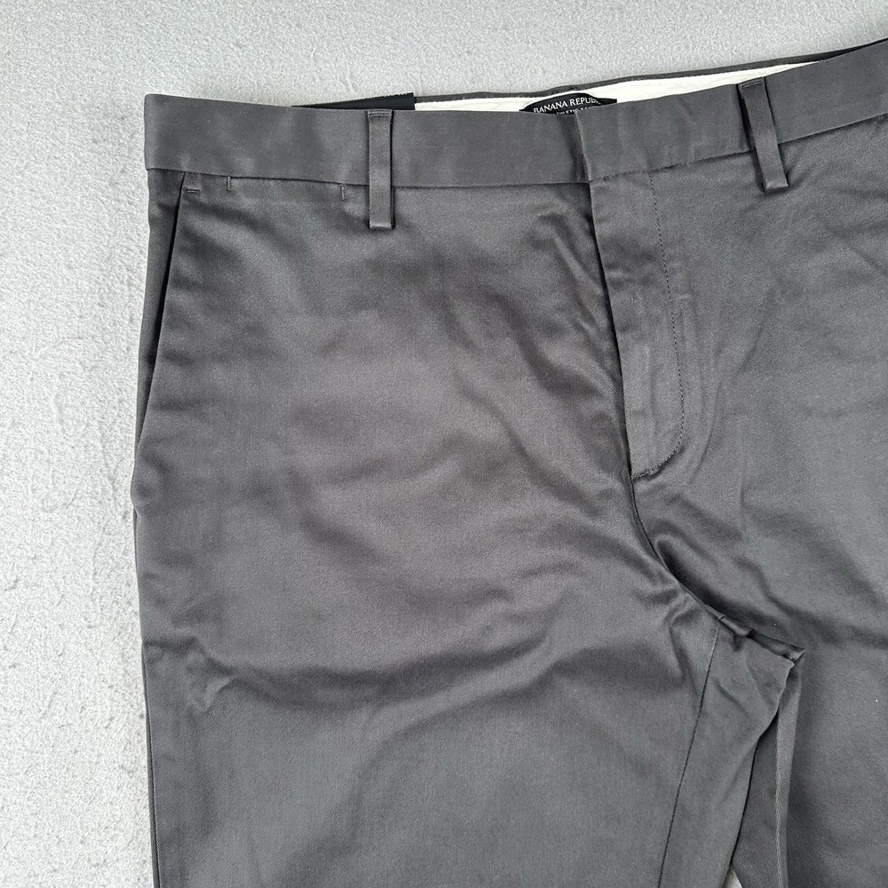 Banana Republic Mason Athletic Tapered Fit Rapid Movement Pants 35x30 Dark Gray - Picture 8 of 16